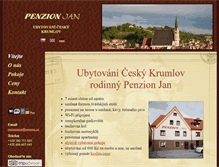 Tablet Screenshot of penzion-jan.cz